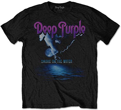 Deep Purple Herren T-Shirt Schwarz Schwarz Gr. L, Schwarz von Deep Purple