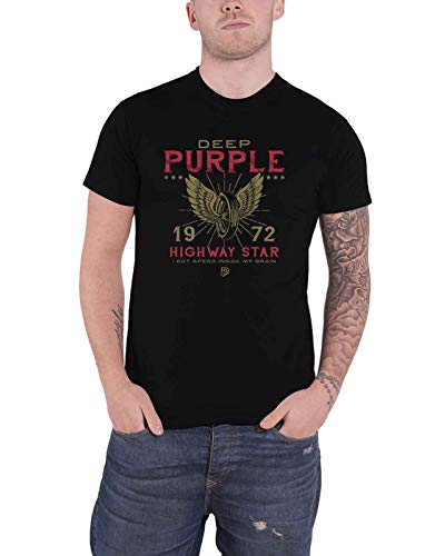 Deep Purple T Shirt Highway Star 1972 Band Logo Nue offiziell Herren von Deep Purple