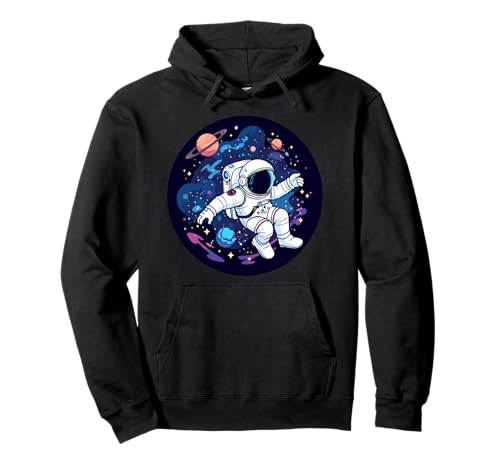 Die galaktische Reise des Astronauten zur Entdeckung Neuer Welten, Kinder Pullover Hoodie von Deep Space Mystery Planets Spaceship Mars