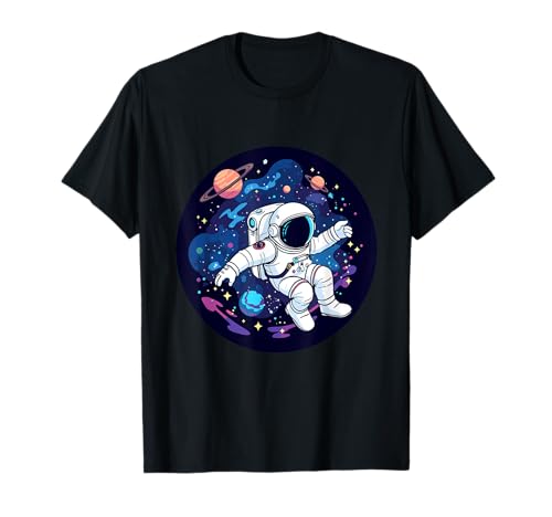 Die galaktische Reise des Astronauten zur Entdeckung Neuer Welten, Kinder T-Shirt von Deep Space Mystery Planets Spaceship Mars