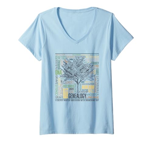 Damen Baumwurzelwurzeln der Genealogie -Familie Ancestry Heritage T-Shirt mit V-Ausschnitt Damen Baumwurzelwurzeln der Genealogie -Familie Ancestry Heritage T-Shirt mit V-Ausschnitt von Deep Wurzelbekleidung