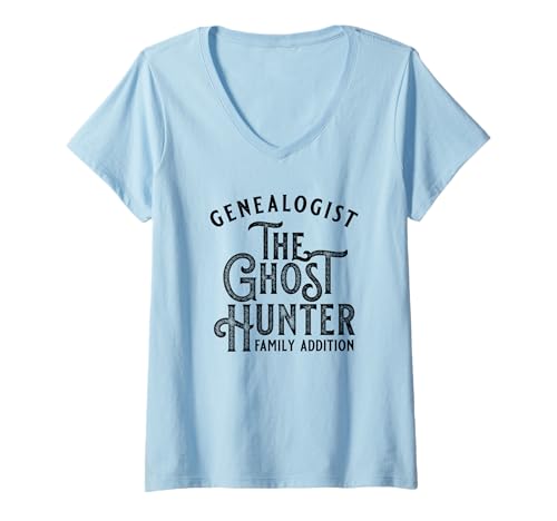 Damen Genealogist Ghost Hunter Family History -Design Design T-Shirt mit V-Ausschnitt Damen Genealogist Ghost Hunter Family History -Design Design T-Shirt mit V-Ausschnitt von Deep Wurzelbekleidung