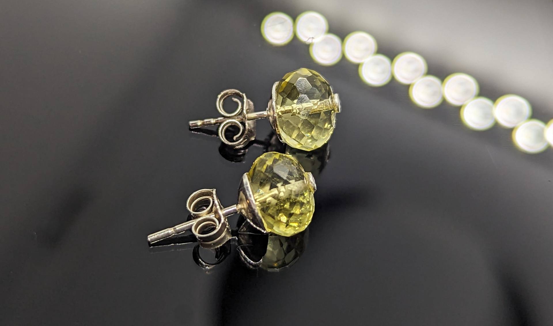 Lemon Quarz Ohrstecker in 925Er Sterling Silber von DeepColorGems