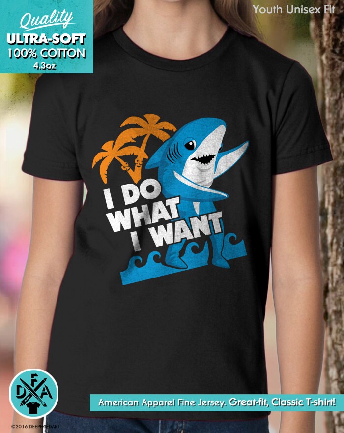 Neue Links Shark I Do What Want Lustige Jugend Kinder Shirt Und Kleinkind Größen von DeepFriedArt