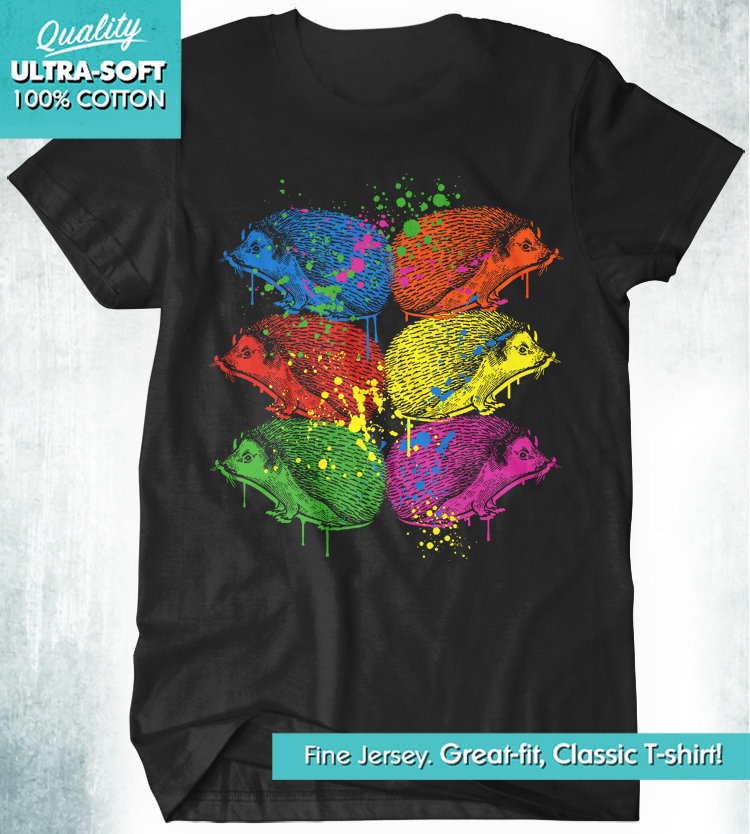 Neue Süße Igel in Farben Feine Baumwolle Jersey Herren Unisex Erwachsene Größen Tiere Shirt von DeepFriedArt