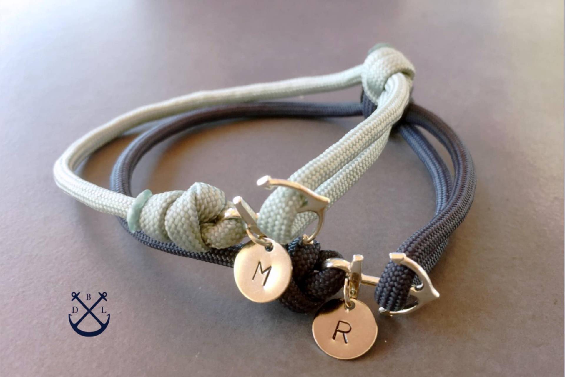 Personalized His & Hers Anchor Armbänder 2Er Set Herren Damen Paare Geschenk Armband Schmuck von Deepbluelegend