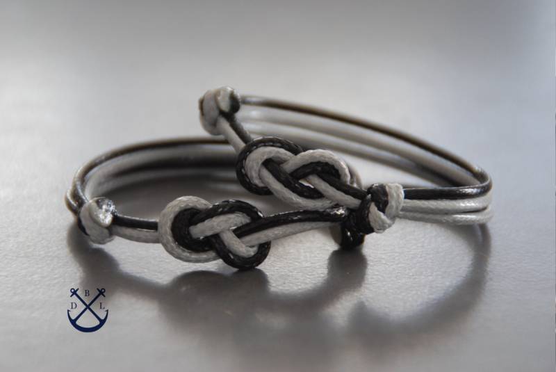 Seine Und Ihre Acht Knoten Armbänder Mix Match 2Er Set Herren Damen Paare Geschenk Armband Liebesarmband von Deepbluelegend