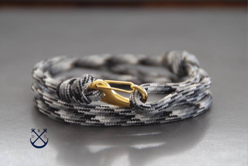 Wählen Sie Ihre Farbe Gold Verschluss Armband Armee-Schwarz Seil Herren & Damen Geschenk Für Sie Ihn Unisex von Deepbluelegend