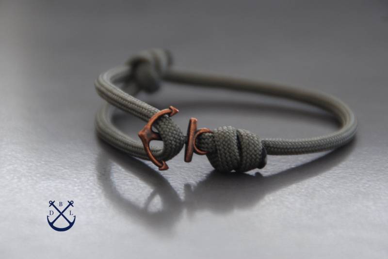 Wählen Sie Ihre Farbe Kleines Kupfer Anker Armband Seil Herren Und Damen Nautik Geschenk Für Sie Ihn Unisex von Deepbluelegend