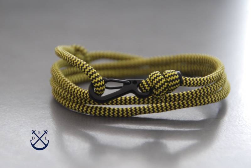 Wählen Sie Ihre Farbe Schwarz Armband Gelb Und Seil Herren & Damen Geschenk Für Sie Ihn Unisex von Deepbluelegend