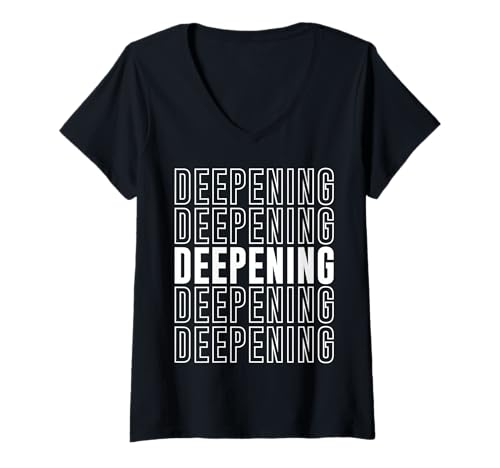 Damen Vertiefung T-Shirt mit V-Ausschnitt Damen Vertiefung T-Shirt mit V-Ausschnitt von Deepening Apparel