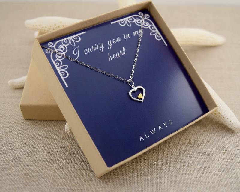 sterling Silber Herz Halskette, Säugling Verlust Gedenkschmuck von DeeplyRootedLove