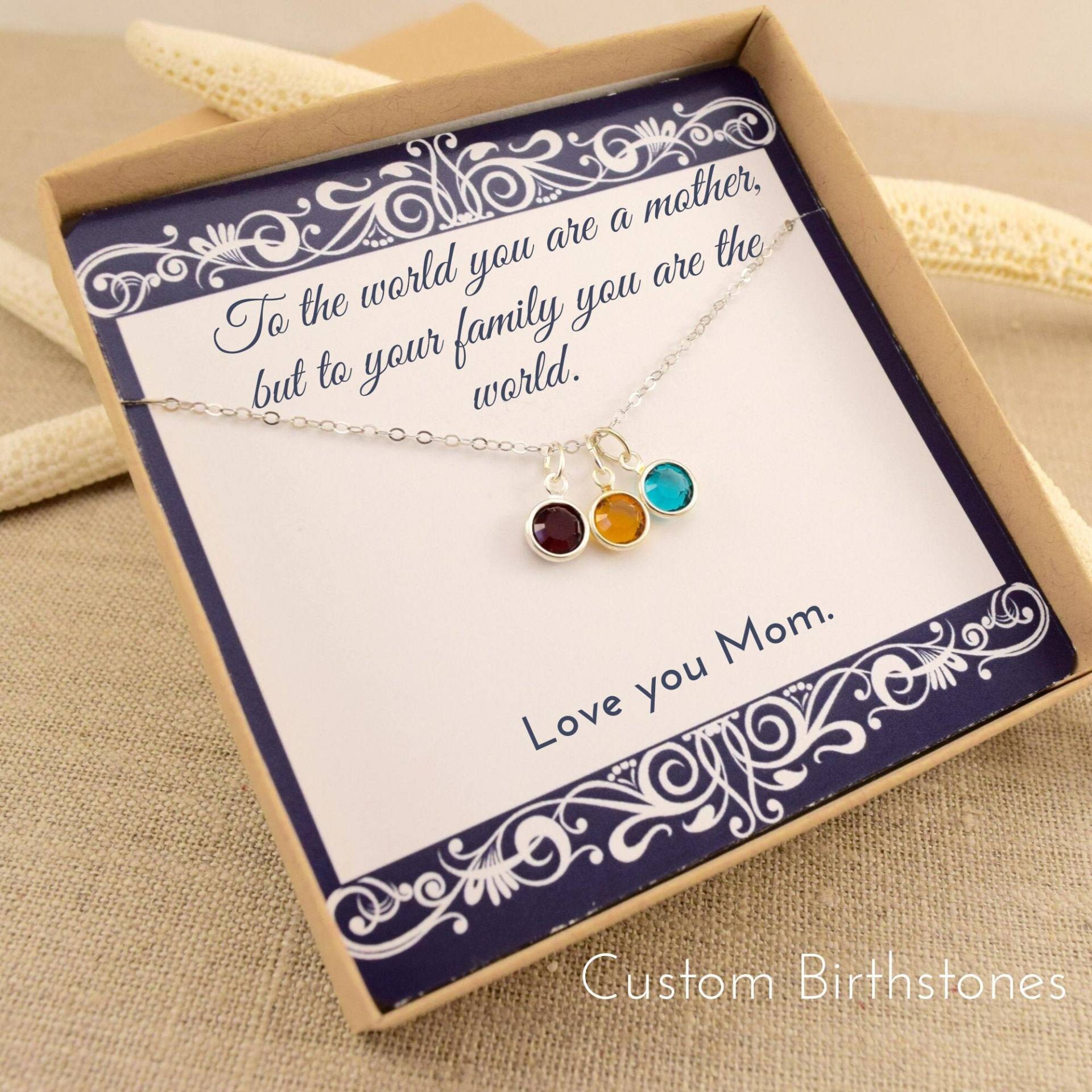 Personalisierte Geburtsstein Halskette Für Mama, Geburtstagsgeschenk Halskette, Familiengeschenk Personalisierte Geburtsstein Halskette Für Mama, Geburtstagsgeschenk Halskette, Familiengeschenk von DeeplyRootedLove