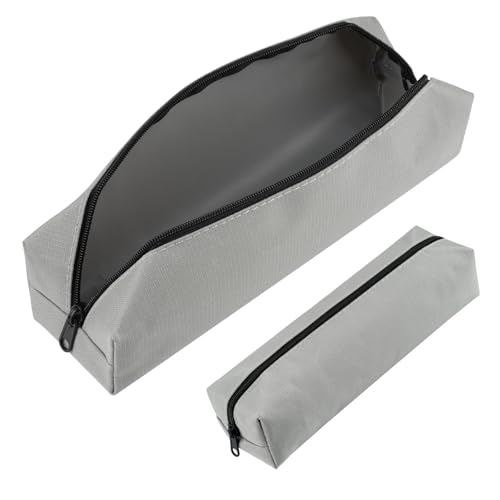 Deepton Mäppchen, Federmäppchen Milchig Grau für Mädchen Teenager, Federtasche Stiftetasche Stiftemappe Pencil Case - grau von Deepton