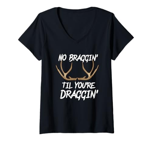 Damen Jagdsaison Lustig Jagd Hirsch Jäger Geweih Hirsch Jagd T-Shirt mit V-Ausschnitt Damen Jagdsaison Lustig Jagd Hirsch Jäger Geweih Hirsch Jagd T-Shirt mit V-Ausschnitt von Deer Hunting Lovers Funny Hunter Hunting Humor