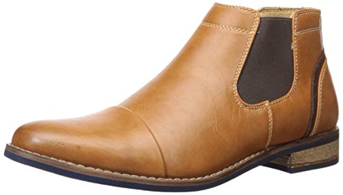 Chelsea-Stiefel für Herren, aus Memory-Schaum, bequem, lässig, modisch, mit Kappe, Braun (Hellblau), 41 EU von Deer Stags