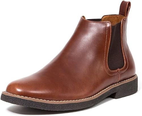 Deer Stags Herren Rockland Memory Foam Kleid Casual Comfort Chelsea Boot, Rotholz/Dunkelbraun, 44 EU von Deer Stags