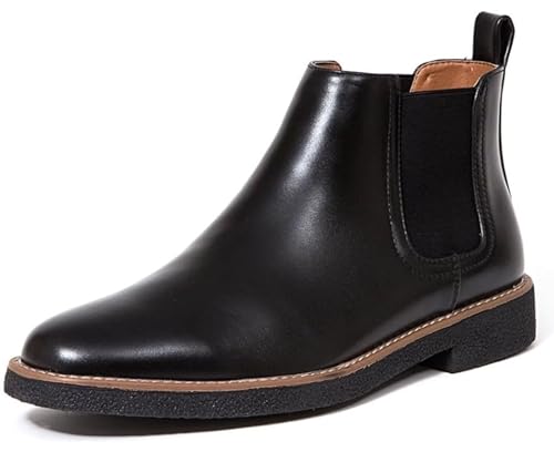 Deer Stags Herren Rockland Memory Foam Kleid Casual Comfort Chelsea Boot, schwarz/schwarz, 44.5 EU von Deer Stags