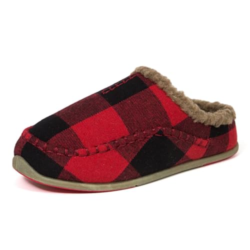 Deer Stags Jungen Kinder-Hausschuhe Slipper, Rot/Schwarz von Deer Stags