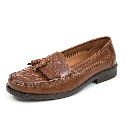 Deer Stags Men's Herman Cognac Tassel Loafer 10 W (3E) US von Deer Stags