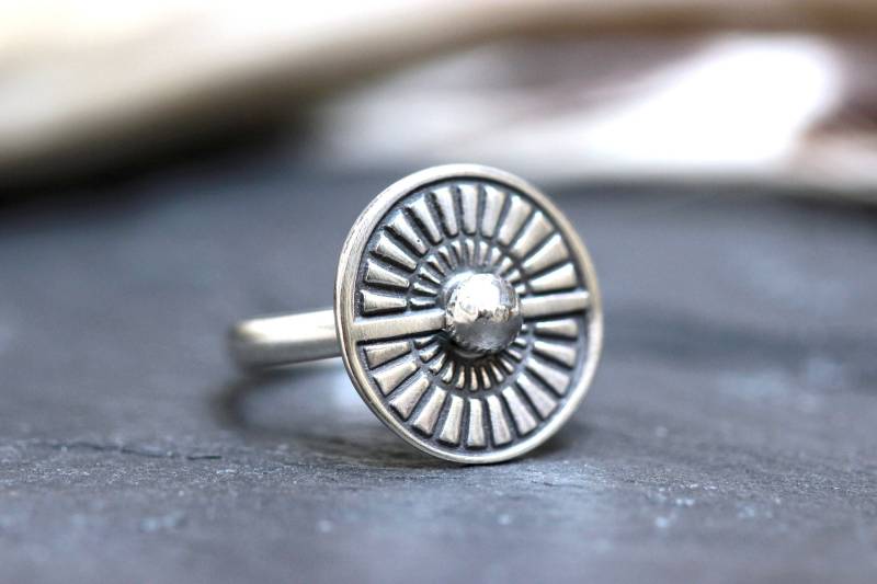 Sterling Silber Concho Statement Ring Südwestlichen Schmuck Stil Boho Conchos von DeerGirlDesigns