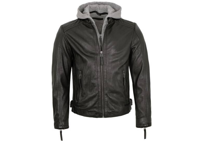 Deercraft Lederjacke DMLian Deercraft - Herren Lederjacke Kapuze Lammnappa schwarz von Deercraft