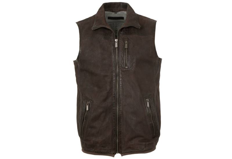 Deercraft Lederweste DMCork Deercraft - Herren Lederweste Lammnubuk dunkelbraun von Deercraft