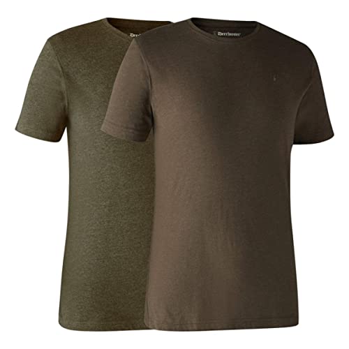 Basic 2-Pack T-Shirt Adventure GreenBrown von Deerhunter