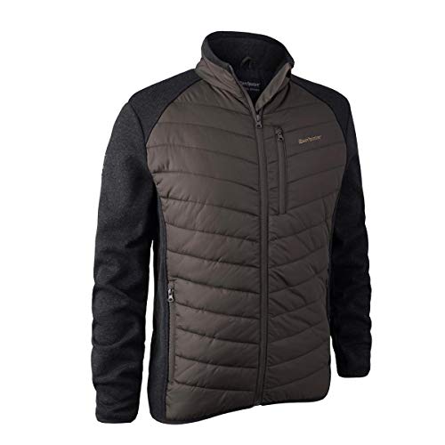 Deerhunter Moor Padded Jacket W. Strick - Brown-Blatt von Deerhunter