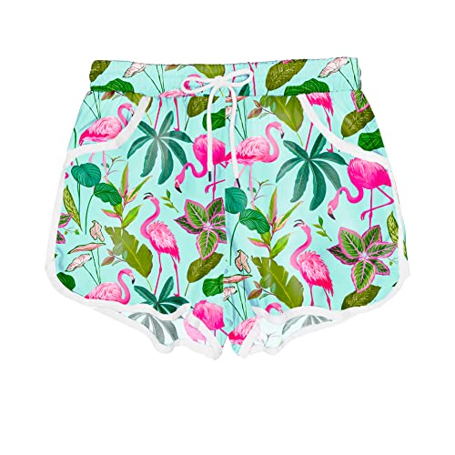 Deerose Mädchen Sommer Boardshorts Quick Dry Swim Bottom Athletic Running Shorts 5-14 Jahre, Flamingo Green, 9-10 Jahre von Deerose