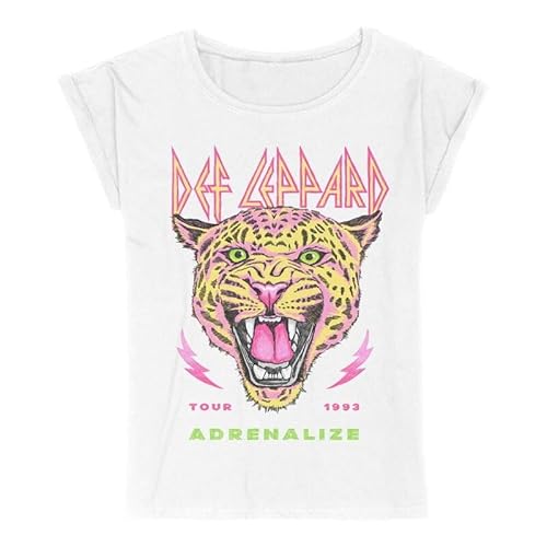 Def Leppard Adrenalize Tour 1993 Frauen T-Shirt weiß XL 100% Baumwolle Band-Merch, Bands von Def Leppard