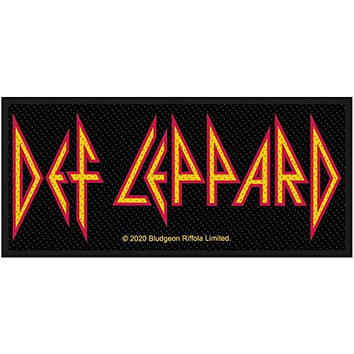 Def Leppard Logo Standard Patch, Schwarz / Rot / Gelb, Einheitsgröße von Def Leppard
