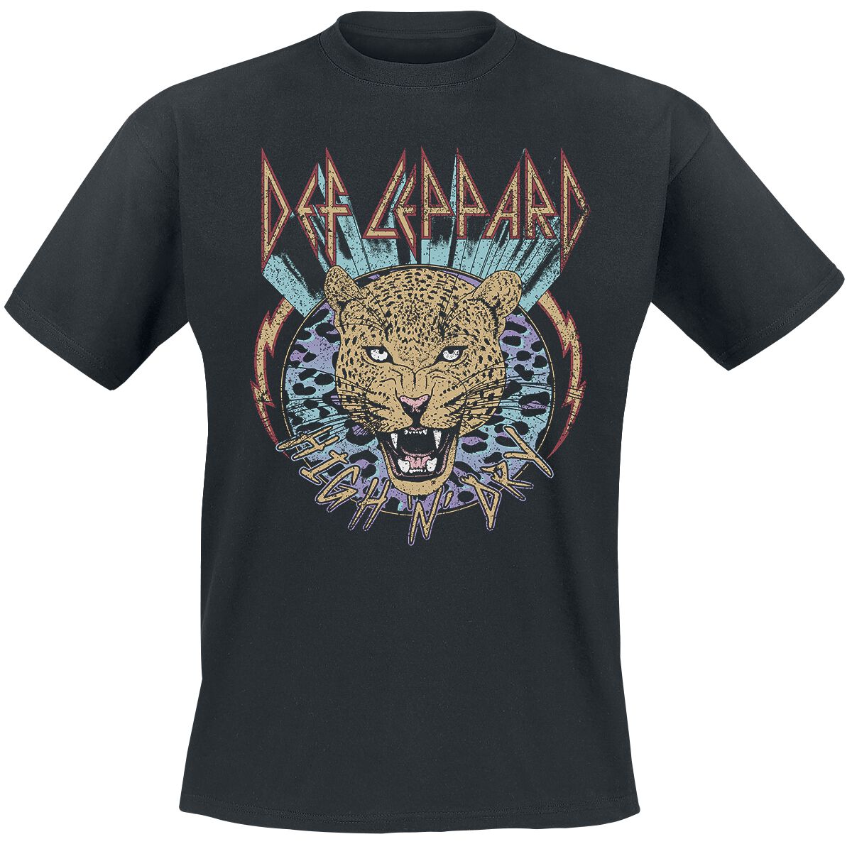 Def Leppard T-Shirt - High N Dry Leopard - M bis 3XL - für Männer - Größe XL - schwarz  - Lizenziertes Merchandise! von Def Leppard