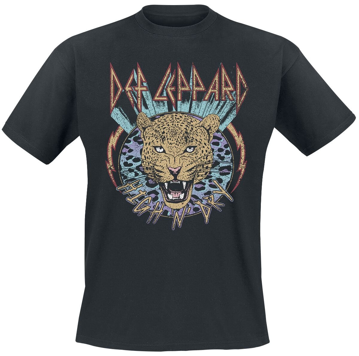 Def Leppard T-Shirt - High N Dry Leopard - M bis 3XL - für Männer - Größe XXL - schwarz  - Lizenziertes Merchandise! von Def Leppard