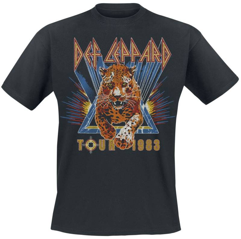 Def Leppard T-Shirt - US Tour 1983 - S bis 3XL - für Männer - Größe XL - schwarz  - Lizenziertes Merchandise! von Def Leppard