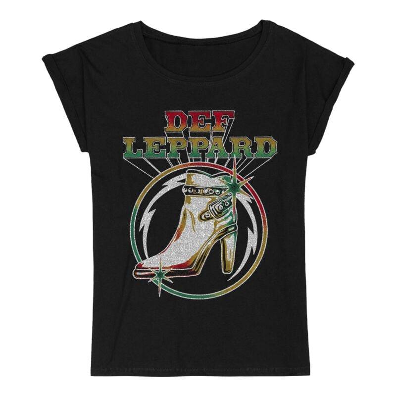 Def Leppard T-Shirt - Vintage Boot - S bis 3XL - für Damen - Größe M - schwarz  - Lizenziertes Merchandise! von Def Leppard