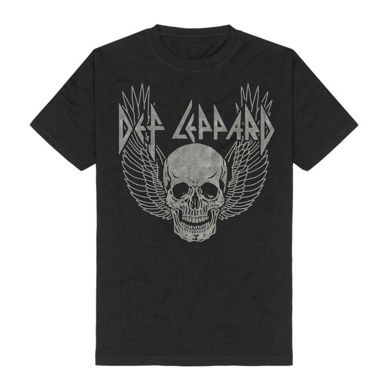 Def Leppard Winged Skull T-Shirt schwarz in S von Def Leppard