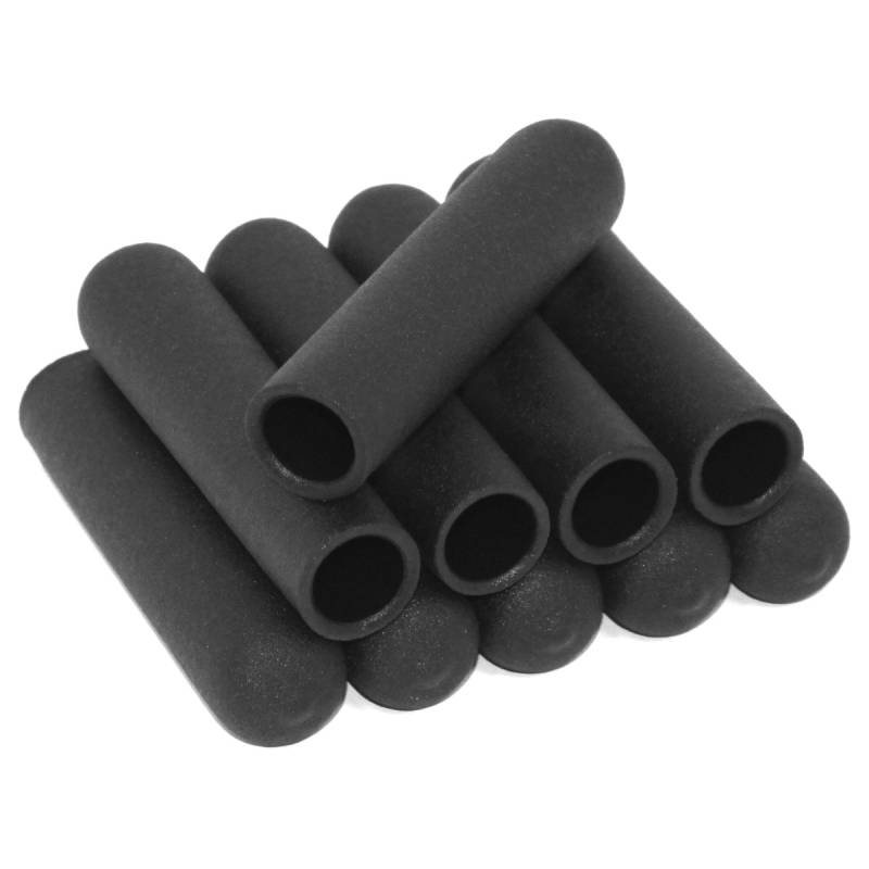 10 Stück Handgriff Soft-Griff PVC Schwarz Endkappe Tauchkappe Rundrohr Ø 15 mm von Default