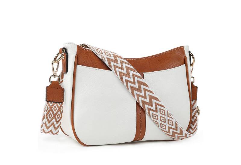 Defe Schultertasche Damen Groß Crossbody Bags Handtasche mit verstellbarem, Fronttasche mit Magnetverschluss wasserabweisendes Gewebe von Defe