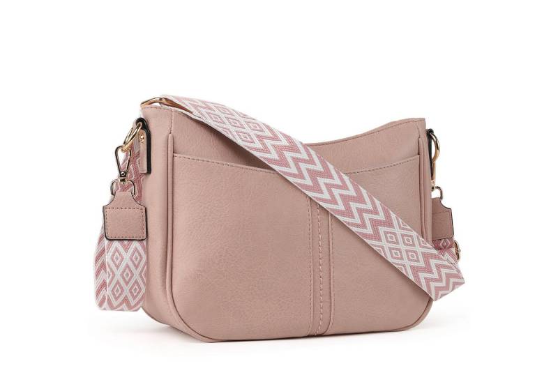 Defe Schultertasche Damen Groß Crossbody Bags Handtasche mit verstellbarem, Fronttasche mit Magnetverschluss wasserabweisendes Gewebe von Defe