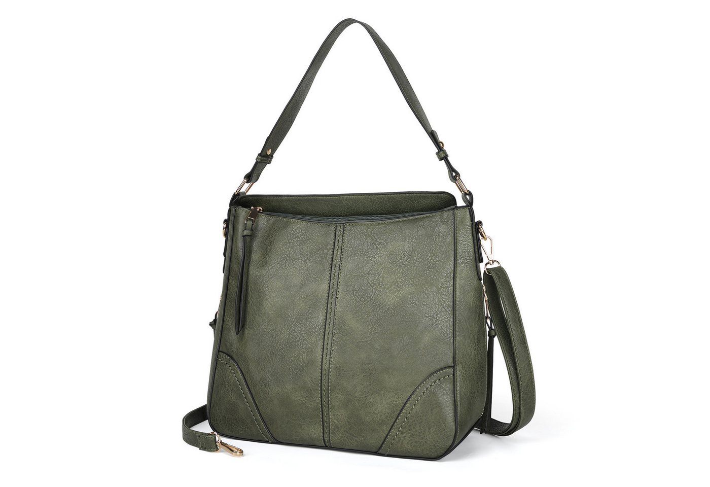 Defe Schultertasche Designer Damen Hobo Taschen Handtaschen mit Vielen Fächern, Mit Handschlaufe und Schultergurt (verstellbarer Schultergurt) von Defe