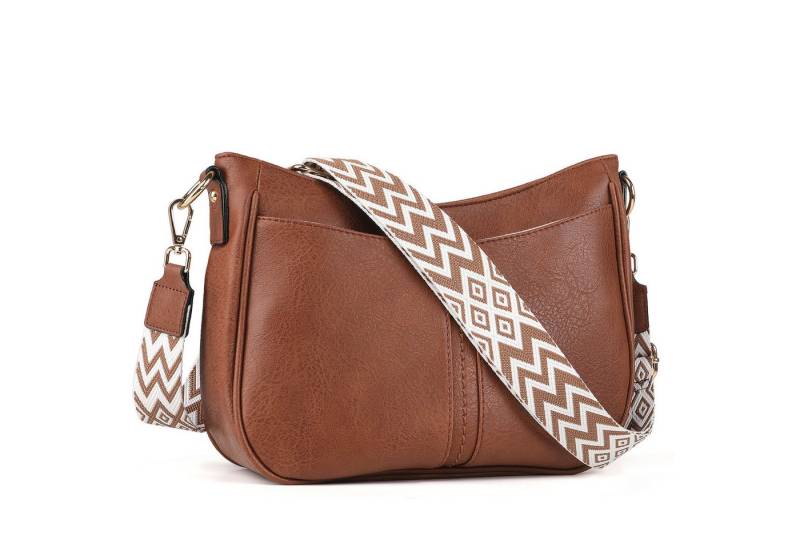 TAN.TOMI Umhängetasche Handtasche Damen mittelgroß Schultertasche Crossbody Bag, Damenhandtasche Mehrere Fächertaschen von TAN.TOMI