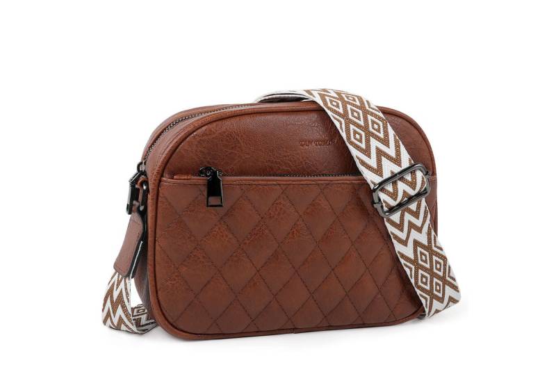 TAN.TOMI Umhängetasche Handy Damen, Multifunktional mit Fach Crossbody Bag, Kleine Handtaschen Moderne Taschen mit Breitem Schultergurt von TAN.TOMI