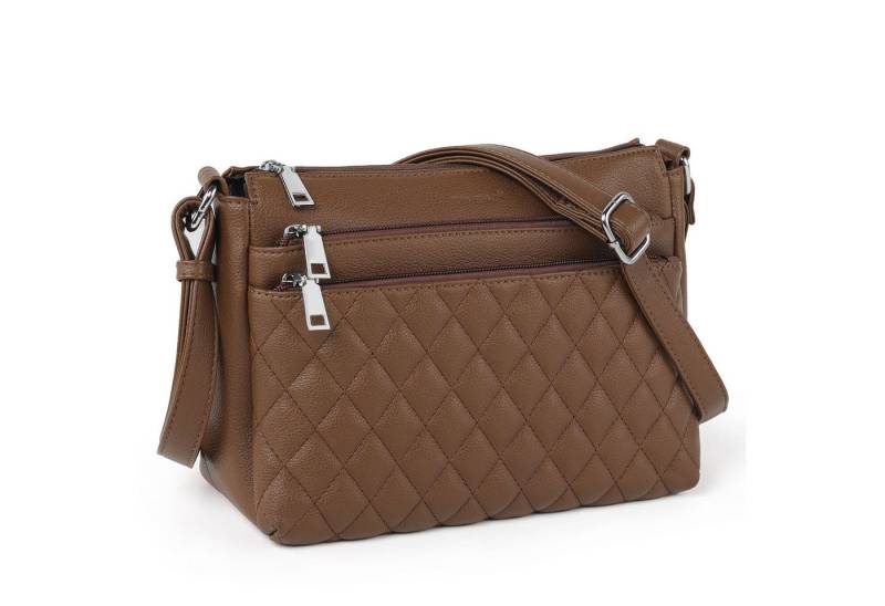 Defe Umhängetasche Mittelgroß Kreuztasche Damen Retro Mode Handtasche, Modische Shopping-Schultertasche mit mehreren Fächern von Defe