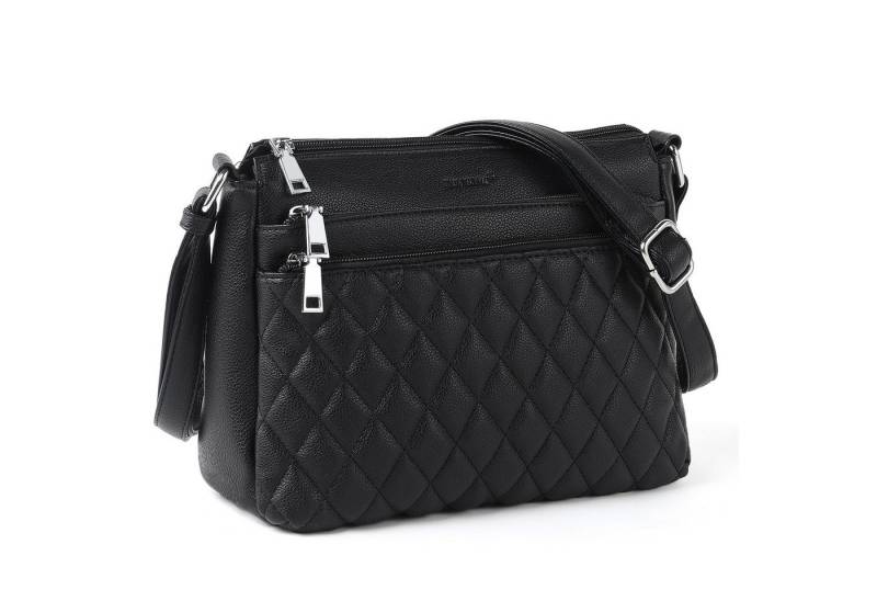 Defe Umhängetasche Mittelgroß Kreuztasche Damen Retro Mode Handtasche, Modische Shopping-Schultertasche mit mehreren Fächern von Defe