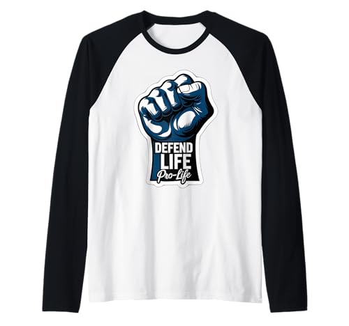 Defend Life Pro-Life Erhöhte Faust Ungeborenes Baby Fetus Pro Life Raglan von Defend Life Pro-life Raised Fist Pro Life Products