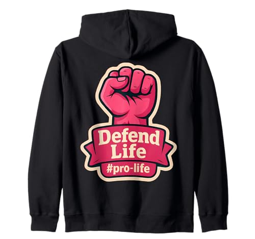 Defend Life Pro-Life Damen Erhöhte Faust Unborn Pro Life Kapuzenjacke von Defend Life Pro-life Womens Raised Fist Products