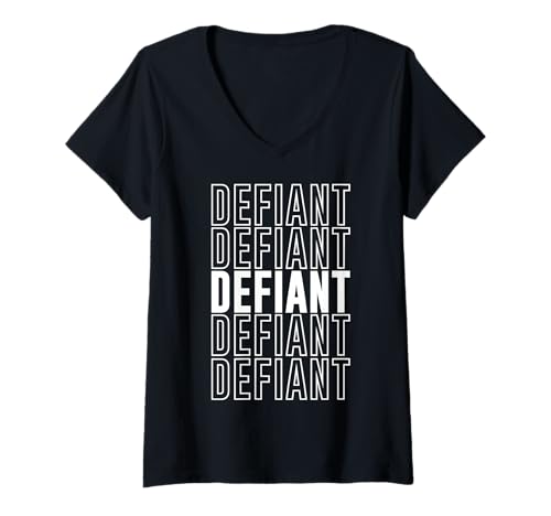 Damen Trotzig T-Shirt mit V-Ausschnitt Damen Trotzig T-Shirt mit V-Ausschnitt von Defiant Apparel