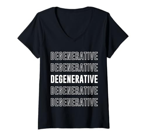 Damen Degenerativ T-Shirt mit V-Ausschnitt von Degenerative Apparel