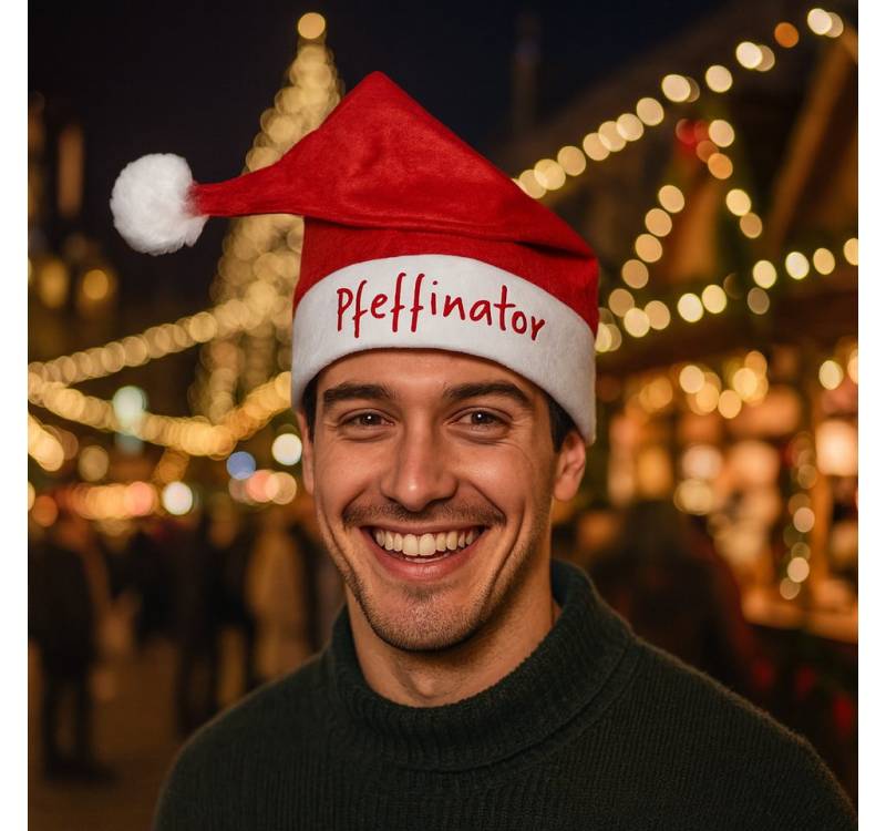 Deggelbam Bommelmütze Weihnachtsmannmütze Nikolausmütze mit lustiger Aufschrift (Partymütze, Skimütze, Weihnachtsmarktmütze, Wintermarktmütze, Glühweinchen, Suffine, Zipfelklatscher, Harry Shotter, Bibi Shotberg) Bierkules, Bibi Shotberg, Hans im Suff, Harry Shotter, Robin Schluck von Deggelbam